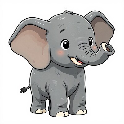 Cartoon baby elephant