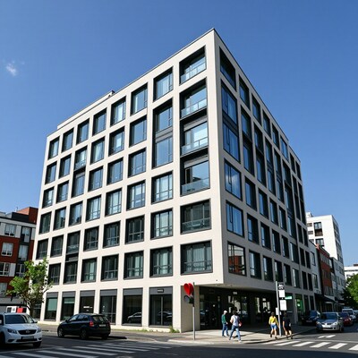 Modern Corner Apartment Building