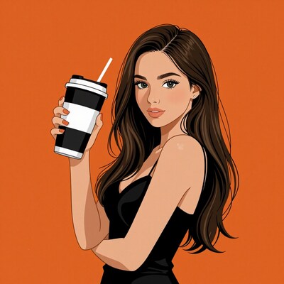 Woman with coffee cup
