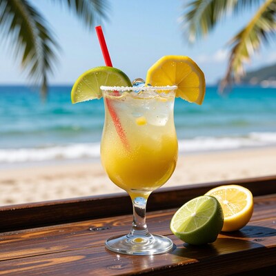 Tropical Cocktail on Beach