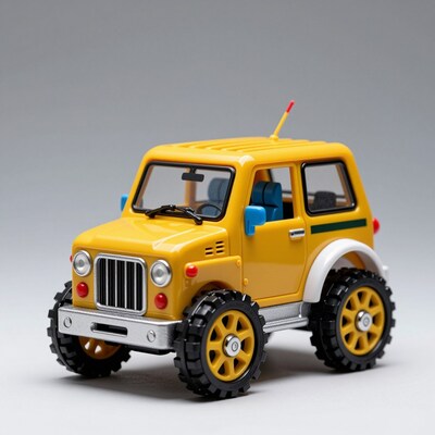 Yellow toy jeep