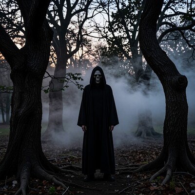 Grim Reaper in Misty Forest