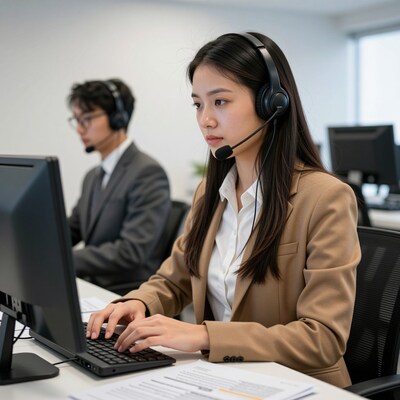 Asian woman customer service agent