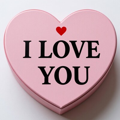 Pink Heart Box I Love You