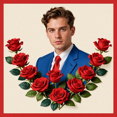 Man with Red Roses