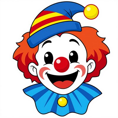 Cartoon Clown Head