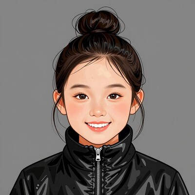 Smiling Asian Girl Portrait