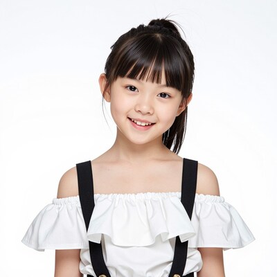 Smiling Asian Girl Portrait