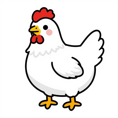 Cartoon Chicken Illustration
