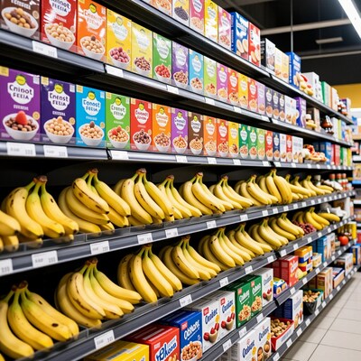 Grocery Store Banana Display