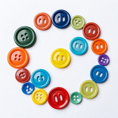 Colorful buttons circle