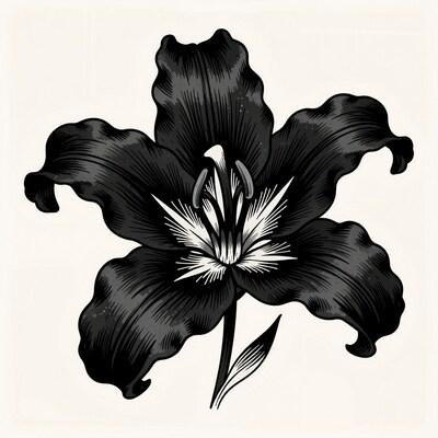 Black Lily Flower