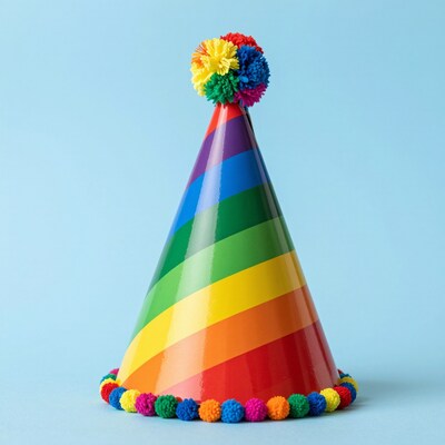 Rainbow Party Hat
