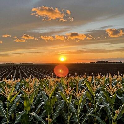 Cornfield at Sunset