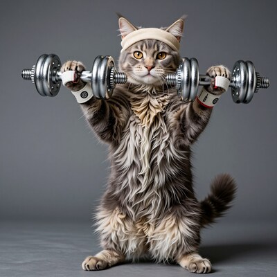 Cat Lifting Dumbbell
