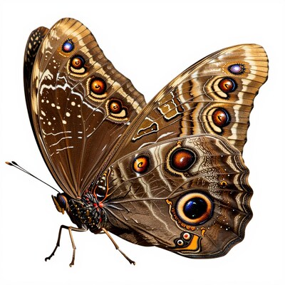 Brown Butterfly with Eyespots