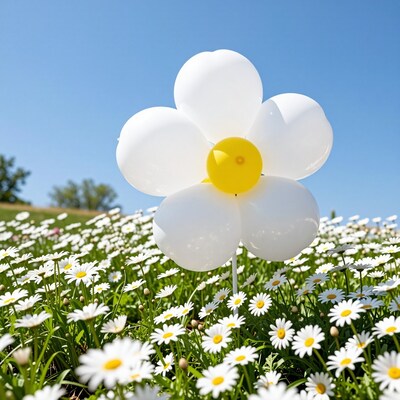 Balloon Daisy in Daisy Field