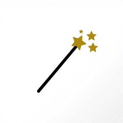 Magic wand with stars