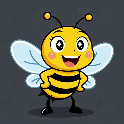 Cartoon Bee Smiling