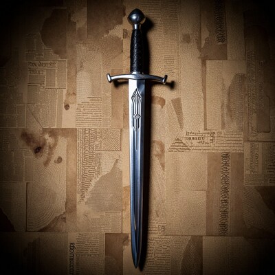 Ancient Sword on Manuscript