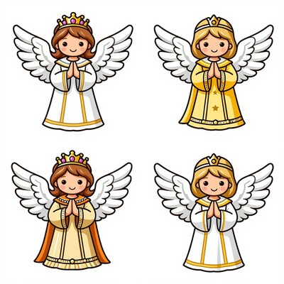 Cartoon Angel Girls