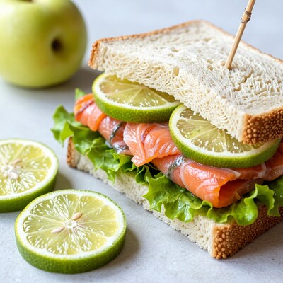 Smoked Salmon Sandwich with Lime