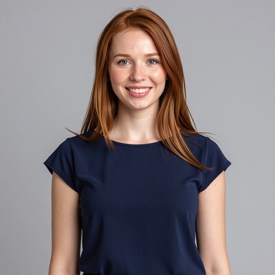 Smiling redhead woman portrait