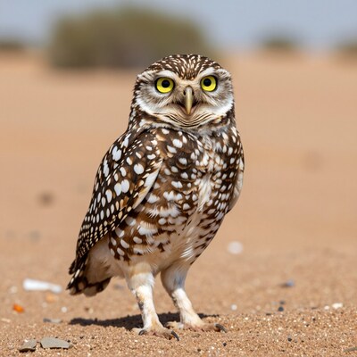 Burrowing Owl in Desert