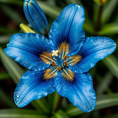 Blue Lily Flower