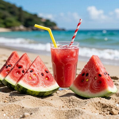 Watermelon Juice on Beach