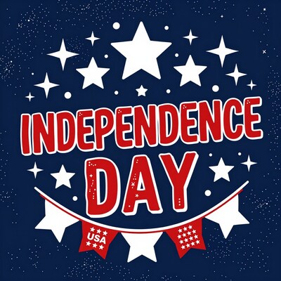 Independence Day Stars Banner