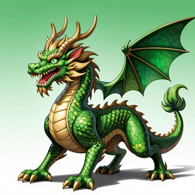 Green Dragon Illustration