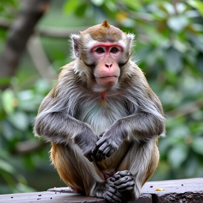 Thoughtful Monkey Sitting
