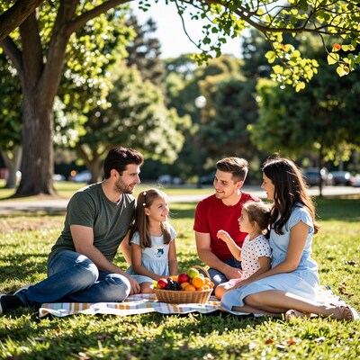 Family Picnic in Park