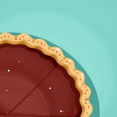 Chocolate Pie Illustration