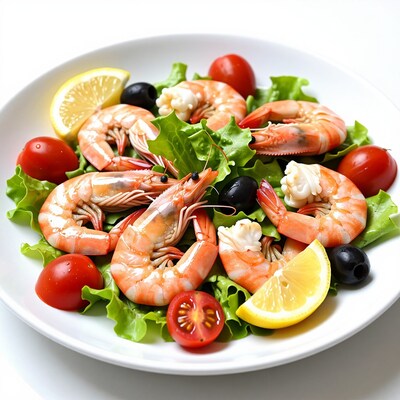 Shrimp Salad with Lemon and Olives