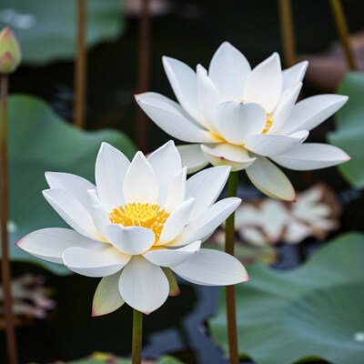 White Lotus Flowers