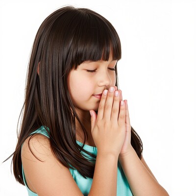 Young girl praying