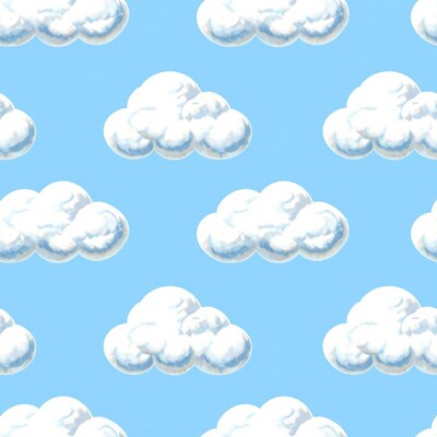 Cartoon clouds pattern