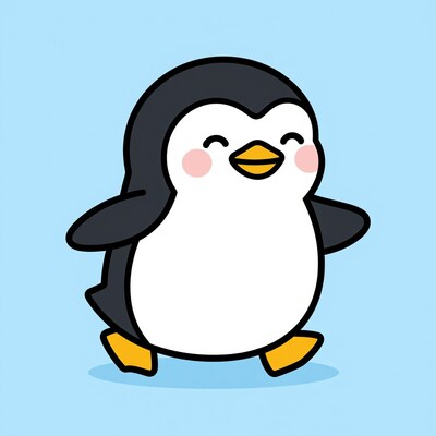 Cute Cartoon Penguin