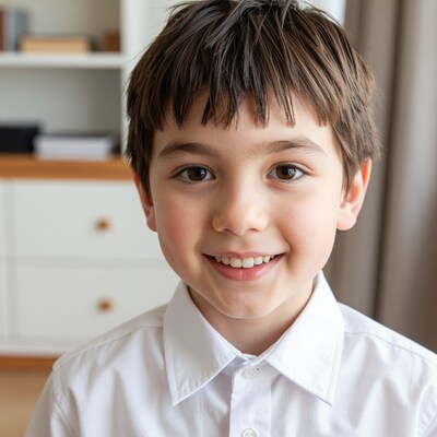 Smiling young boy portrait