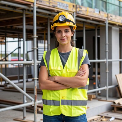 Female construction worker