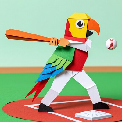 Parrot Baseball Player