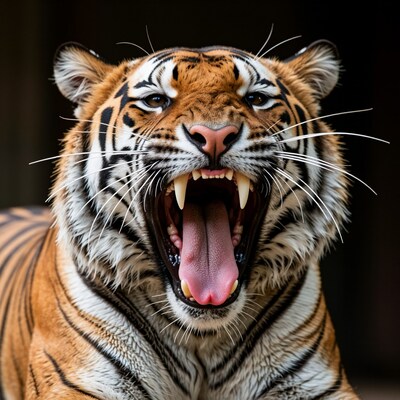 Roaring Tiger Close-Up