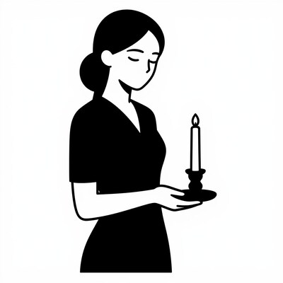 Woman holding candle