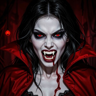 Angry female vampire