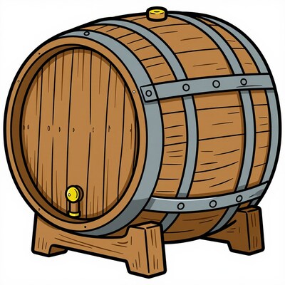 Wooden Wine Barrel