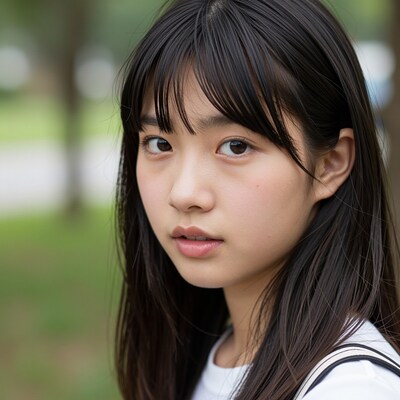 Young East Asian Girl Portrait