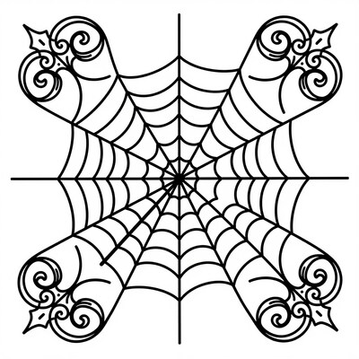 Spider Web with Birds