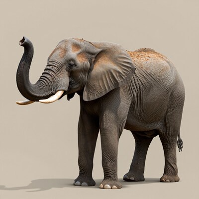 African Elephant Standing